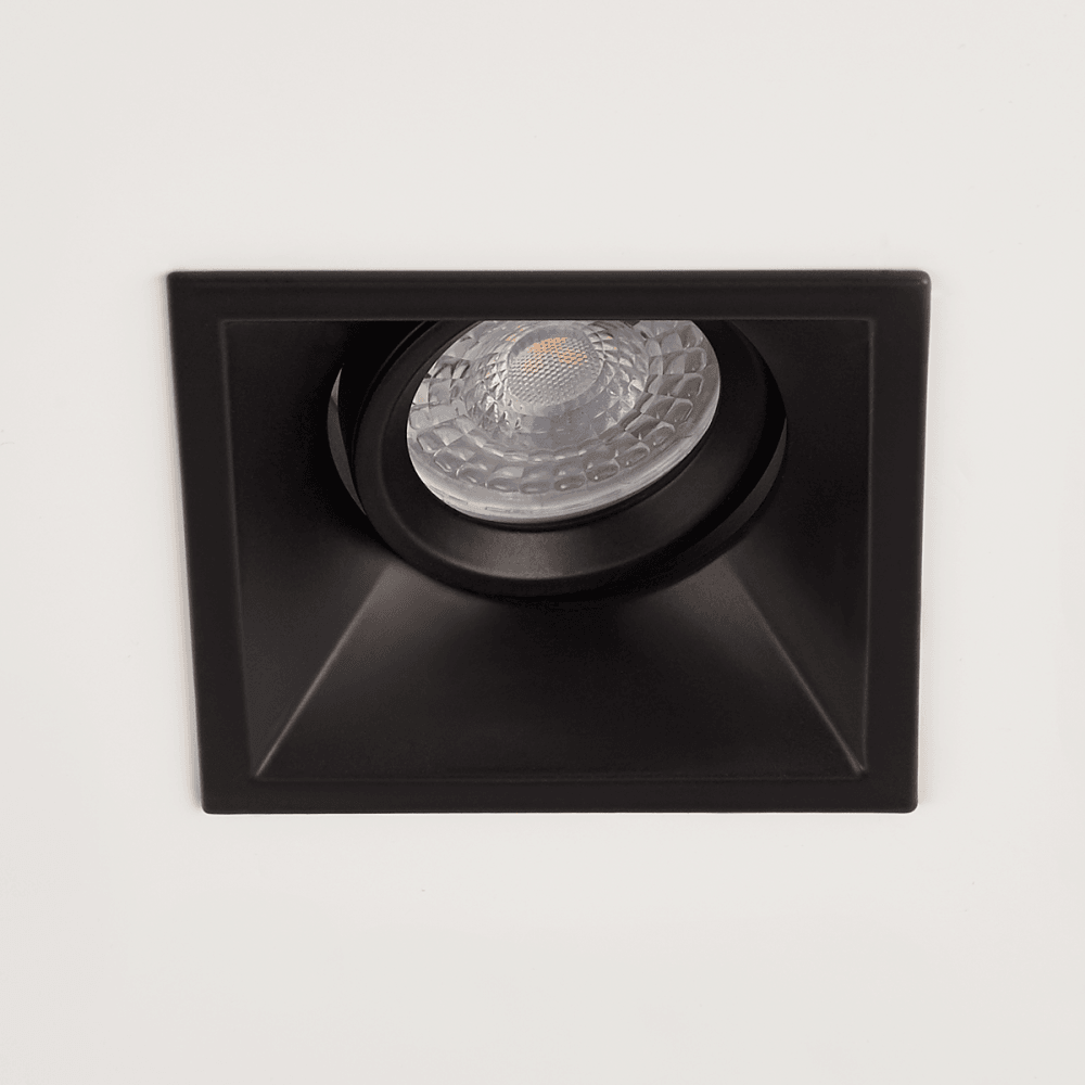 Context Berlin Adjustable Square GU10 Downlight - Matt Black