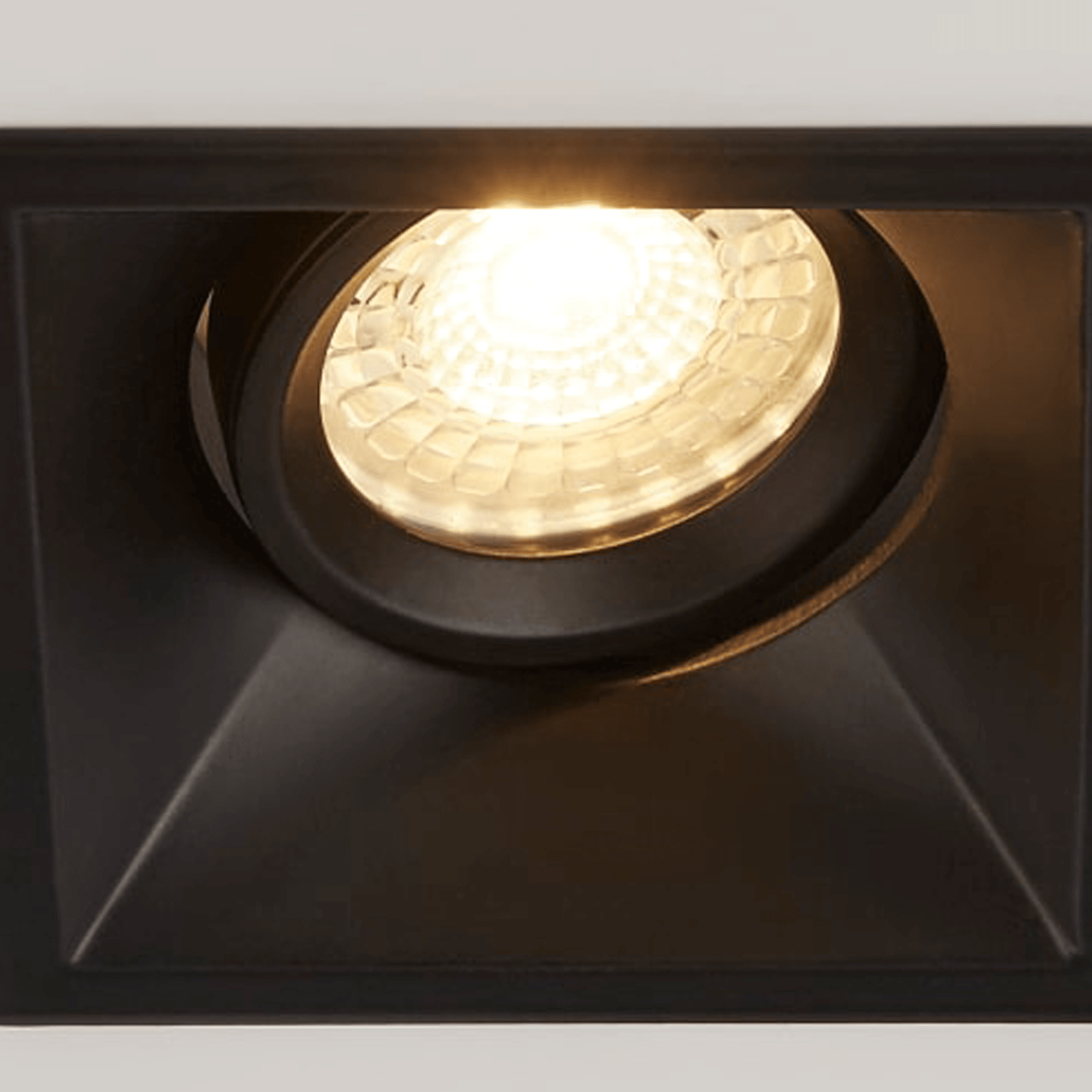 Context Berlin Adjustable Square GU10 Downlight - Matt Black