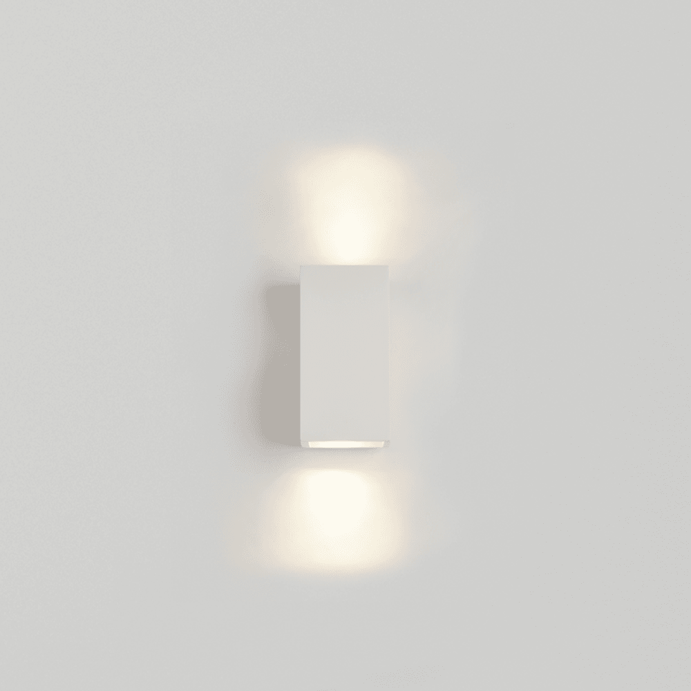 Context Budapest Rectangular Up & Down GU10 Wall Light - Plaster