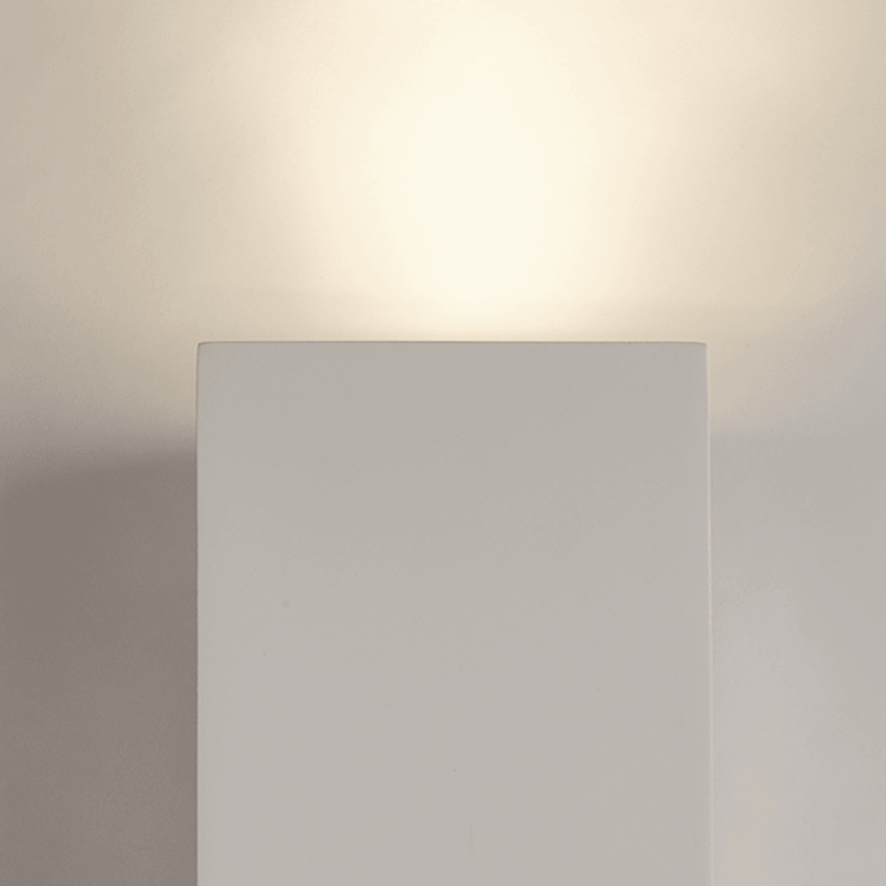 Context Budapest Rectangular Up & Down GU10 Wall Light - Plaster