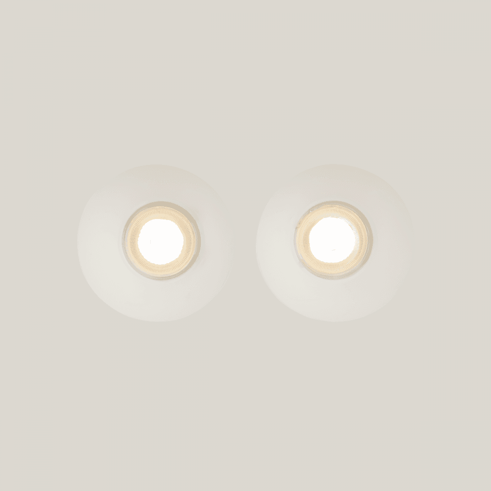Context Brisbane Double Trimless Fixed GU10 Downlight - Plaster
