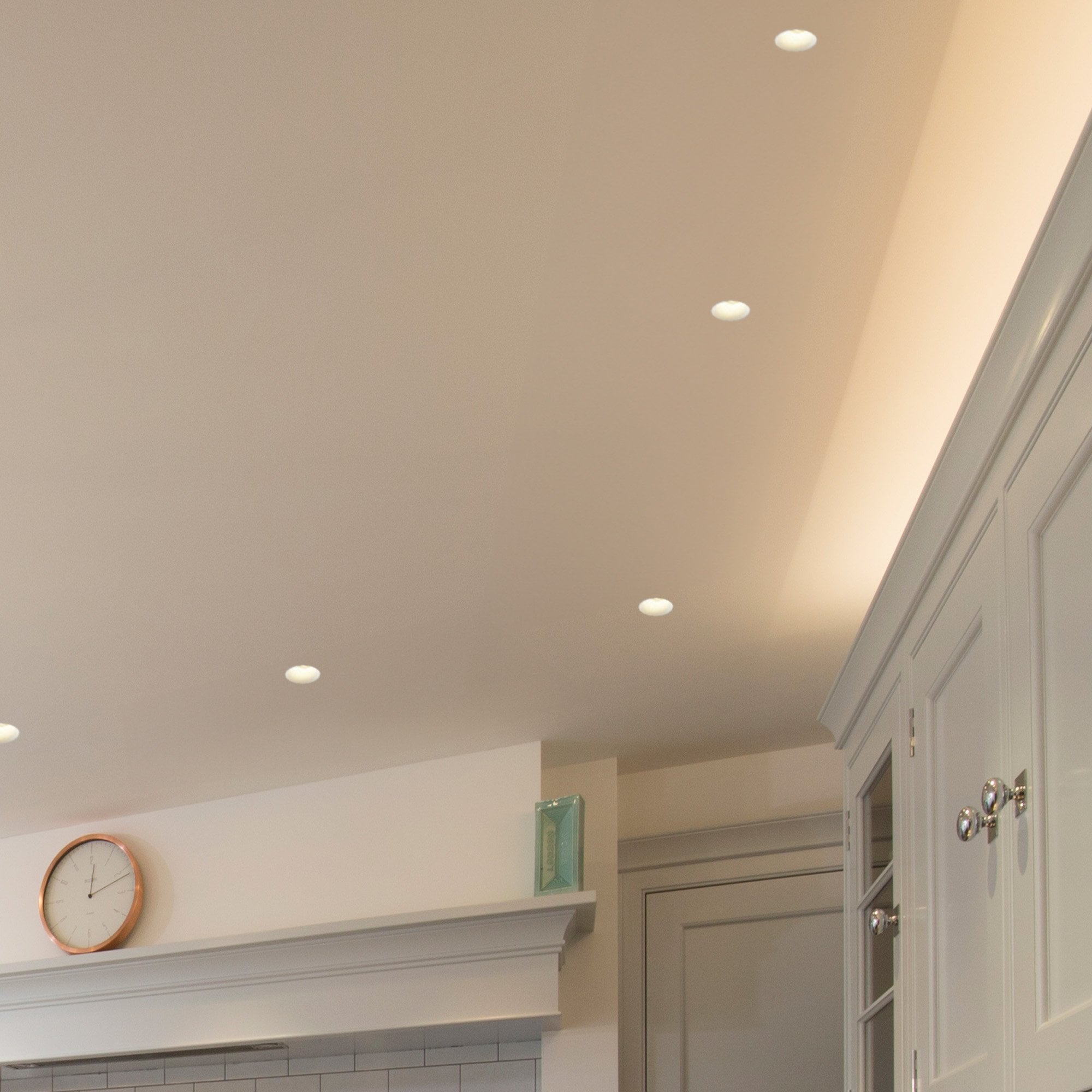 Context Auckland Adjustable Trimless GU10 Downlight - Matt White - Fire-Rated