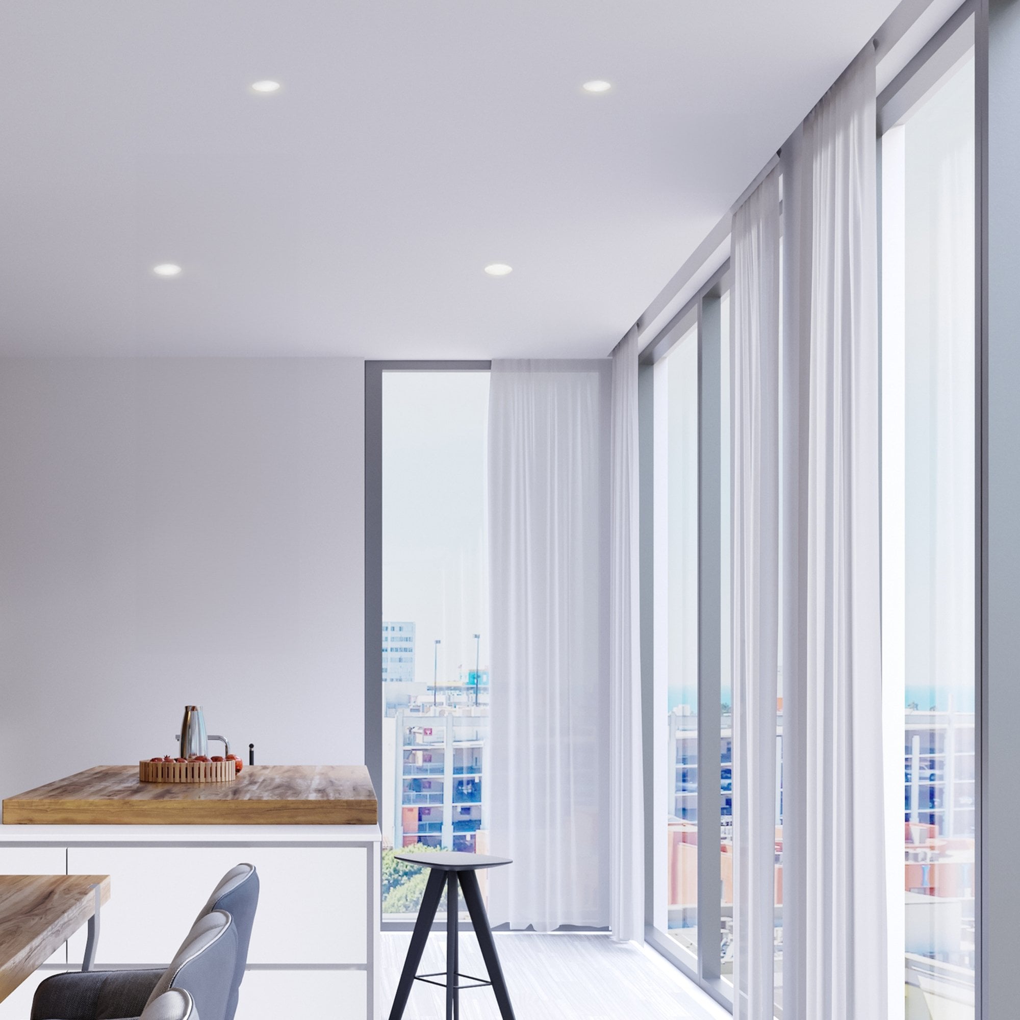 Context Auckland Adjustable Trimless GU10 Downlight - Sand White