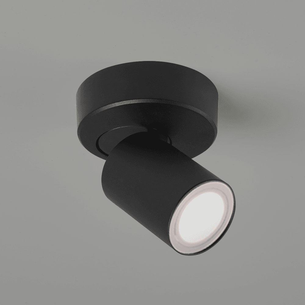 Context Florence Single Round GU10 Spotlight - Sand Black