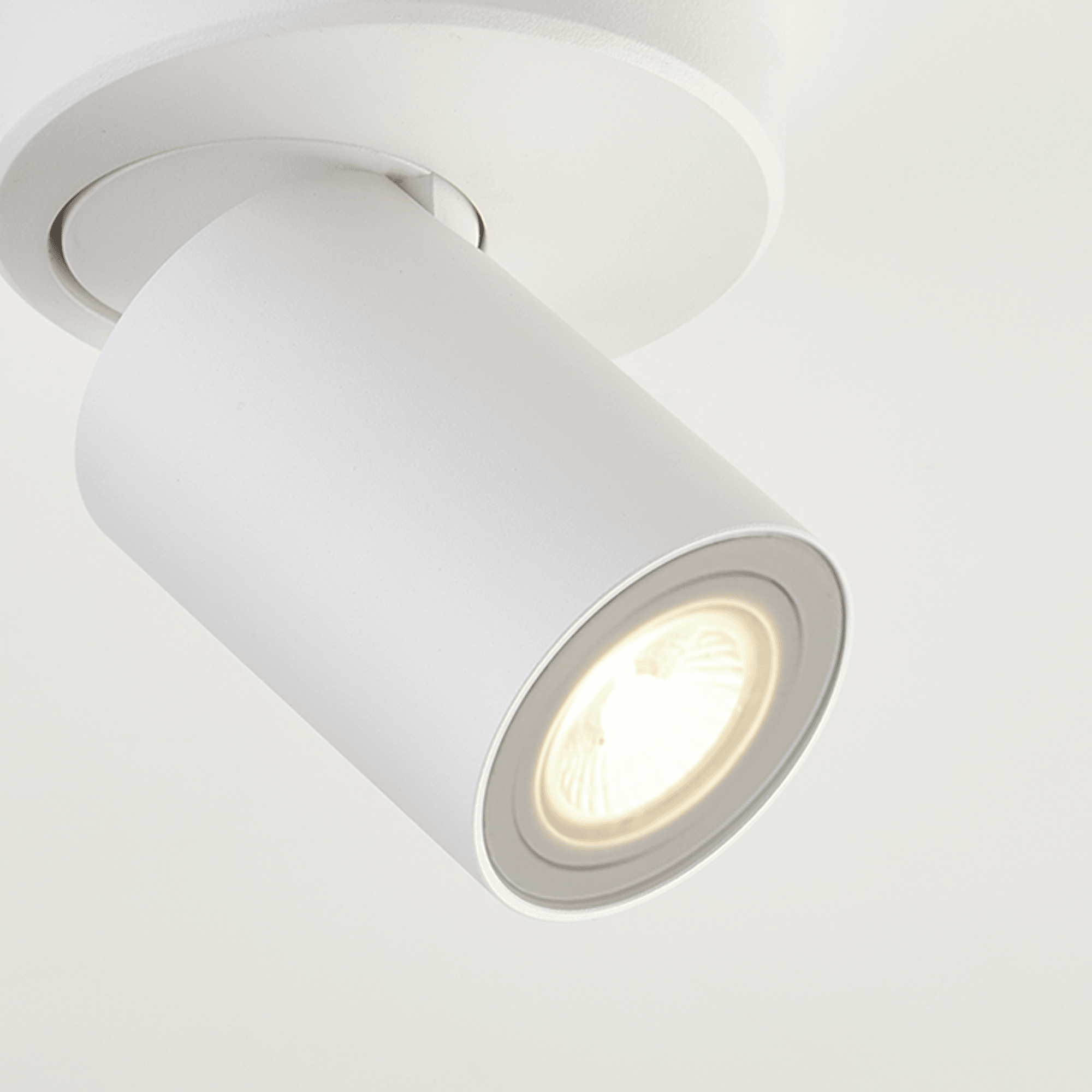 Context Florence Single Round GU10 Spotlight - Sand White