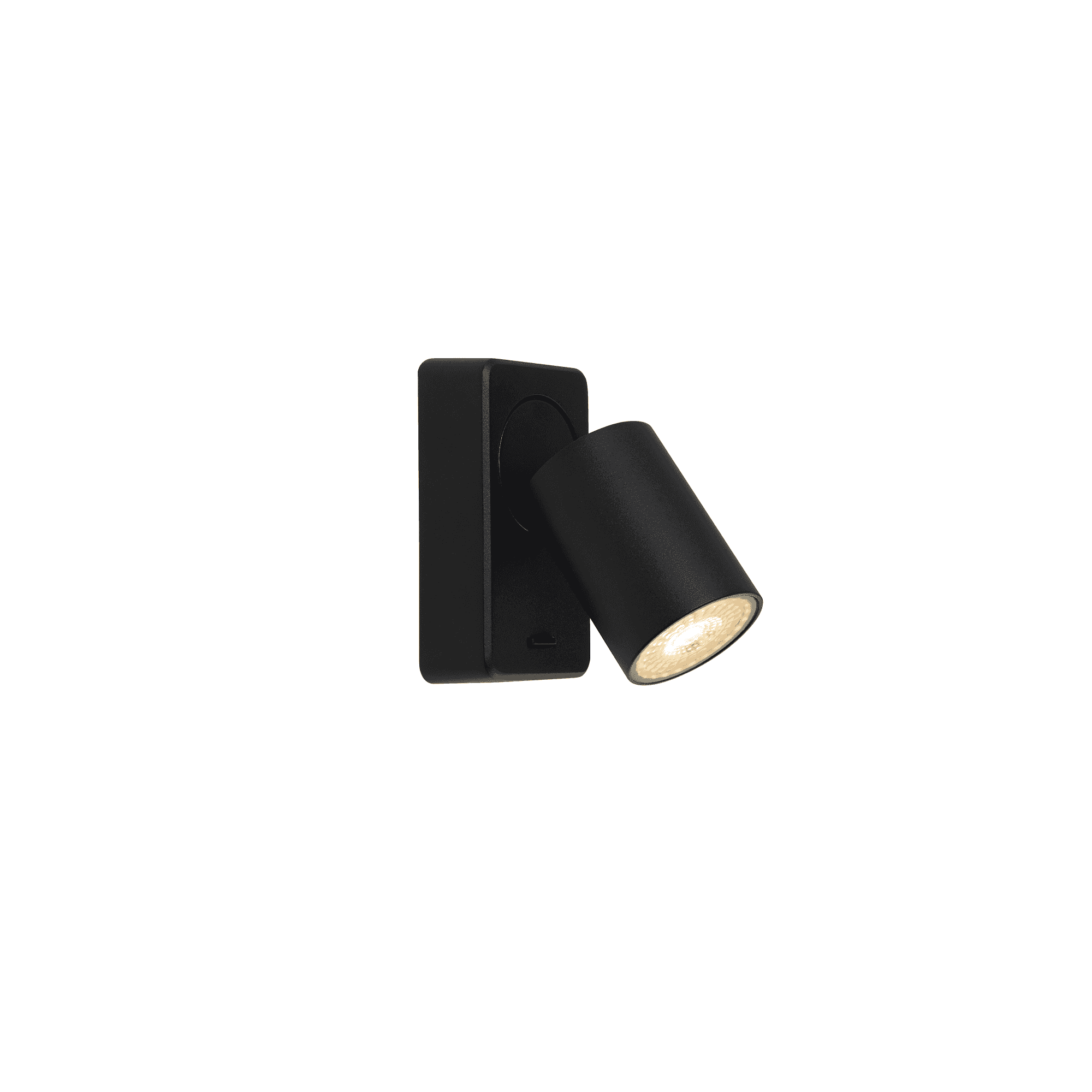 Context Florence Switched Single Square GU10 Spotlight - Sand Black