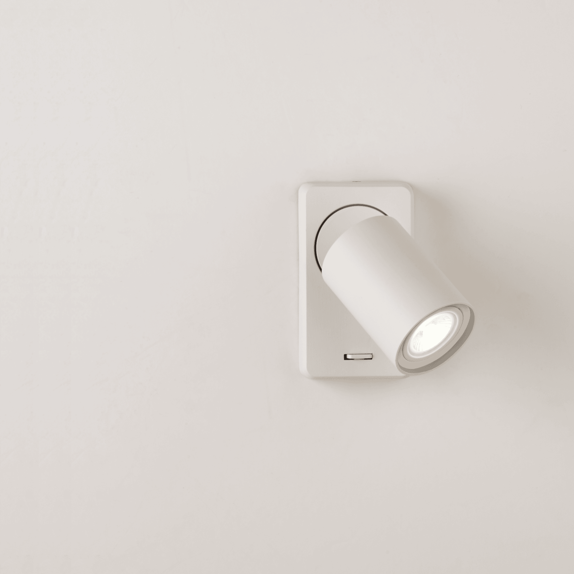 Context Florence Switched Single Square GU10 Spotlight - Sand White