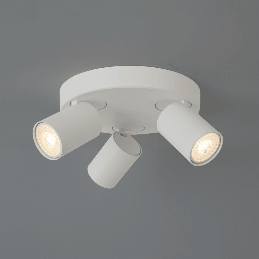 Context Florence 3 Light GU10 Round Spotlight - Sand White