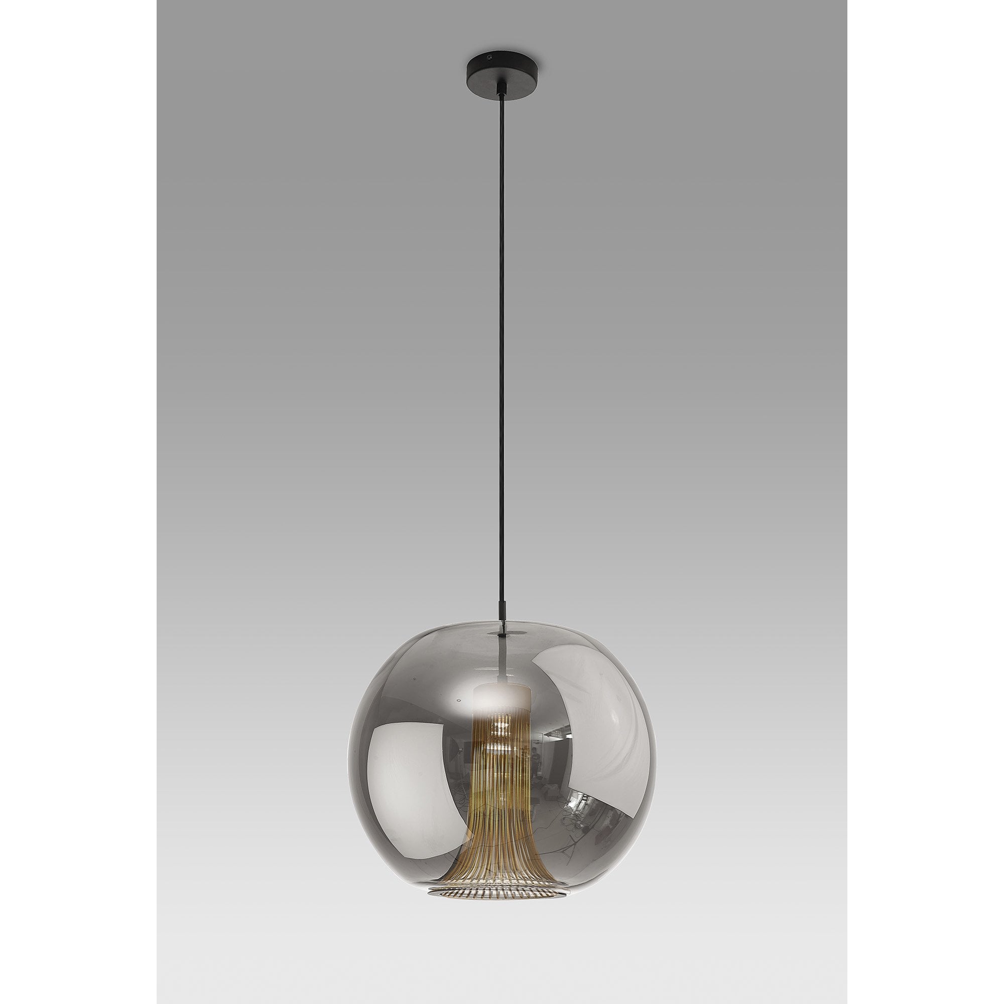 Mantra Kriss 1 Light Squircle Pendant - Black