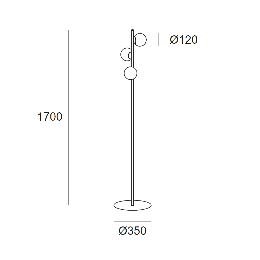 LedsC4 Perlina Floor Lamp - Matte Gold