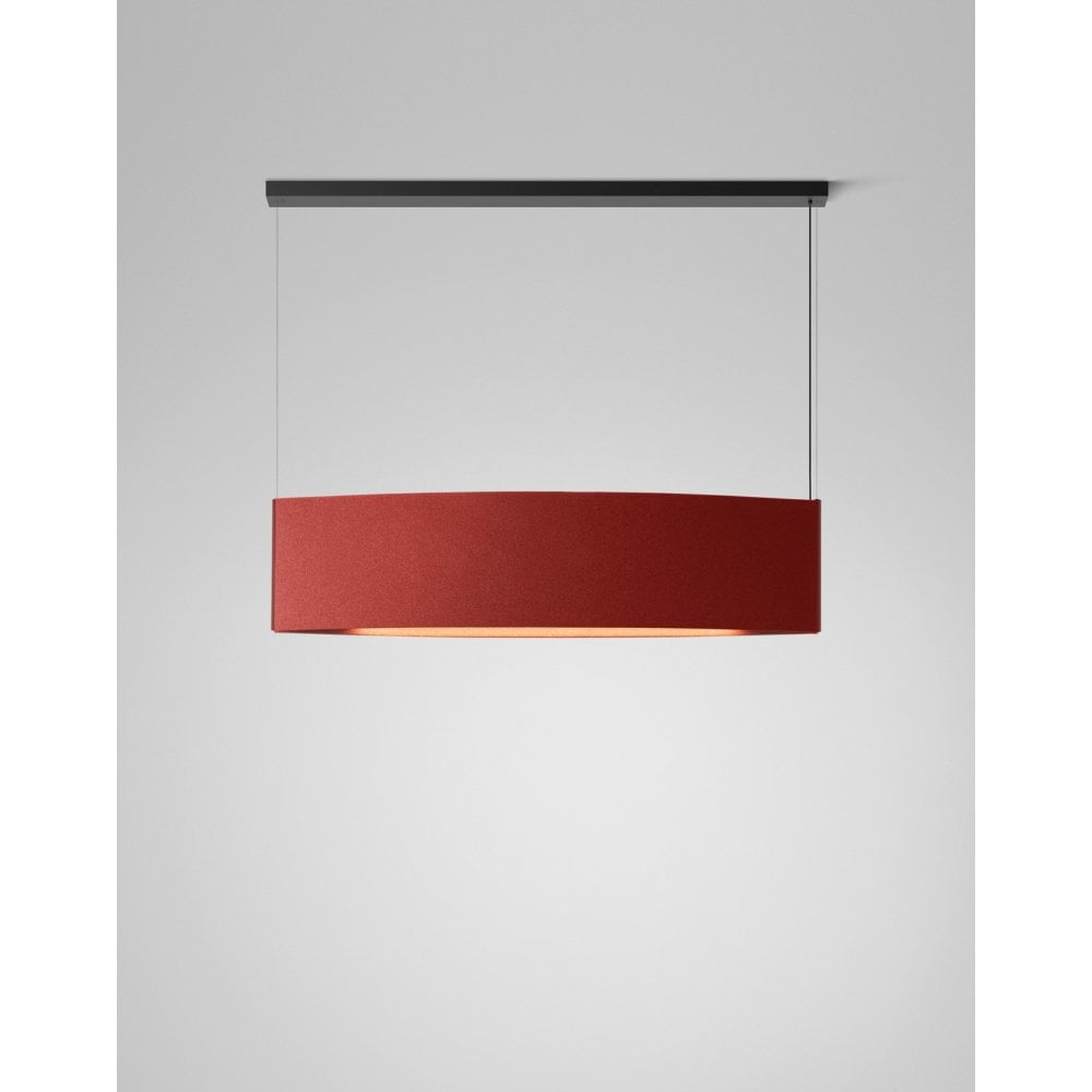 Bover Noren S/151 Narrow 151cm Linear Acoustic Pendant - Terracotta
