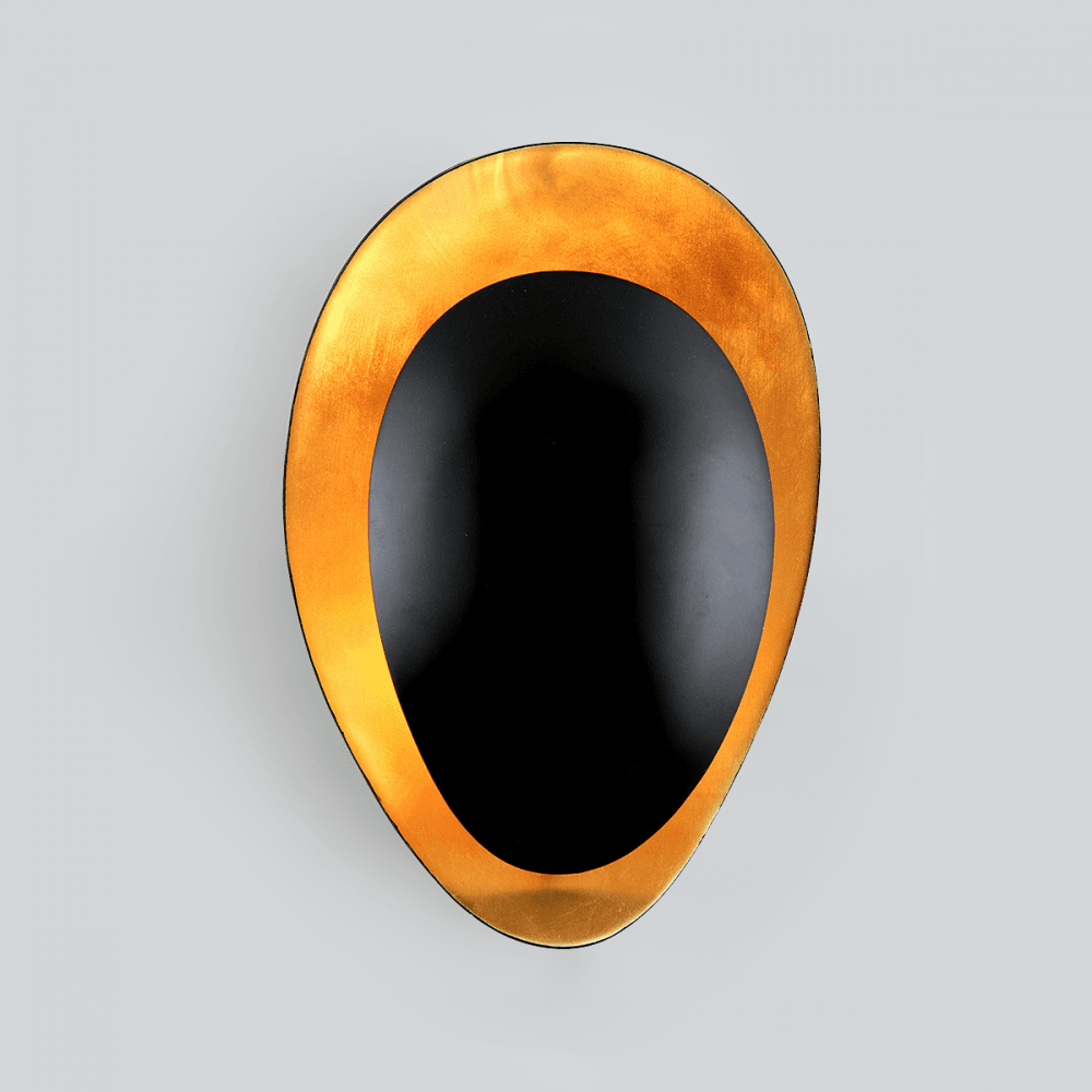 Corbett Ginger 1 Light Wall Sconce Light - Gold Leaf & Black