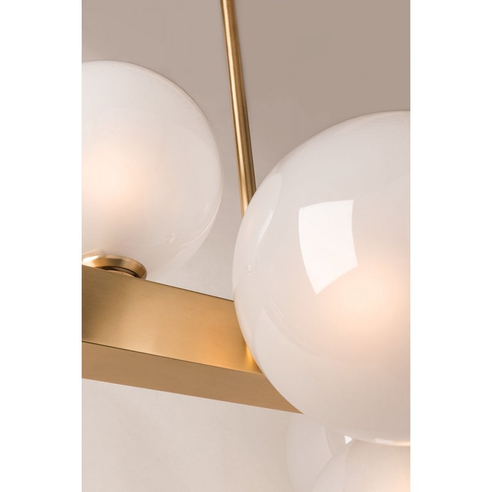 Hudson Valley Hinsdale 7 Light Island Pendant - Aged Brass