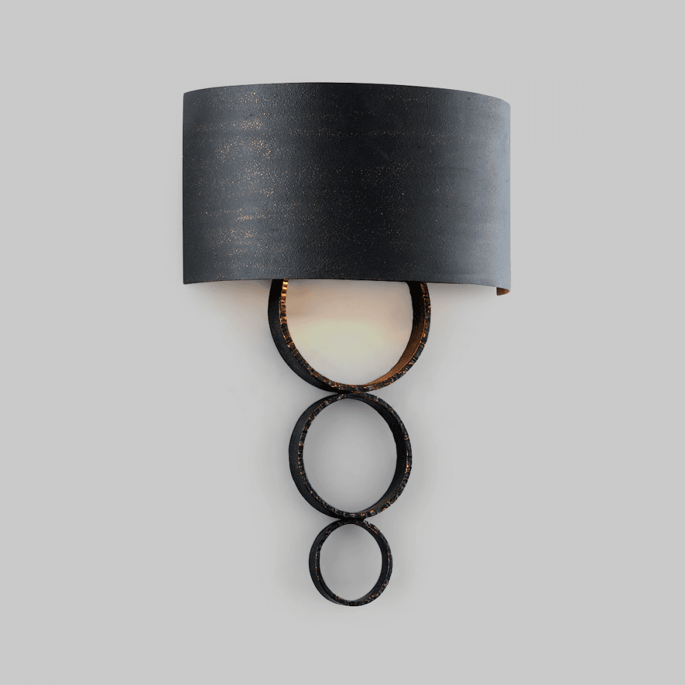 Troy Rivington 2 Light Wall Sconce Light - Charred Copper