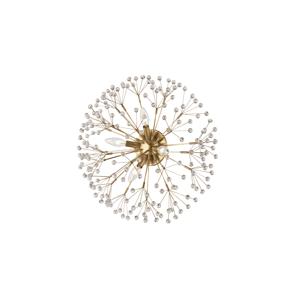Hudson Valley Dunkirk 4 Light Flush Mount - Aged Brass