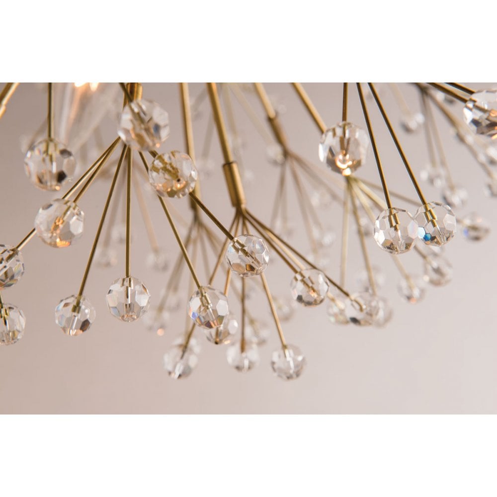 Hudson Valley Dunkirk 10 Light Chandelier - Aged Brass