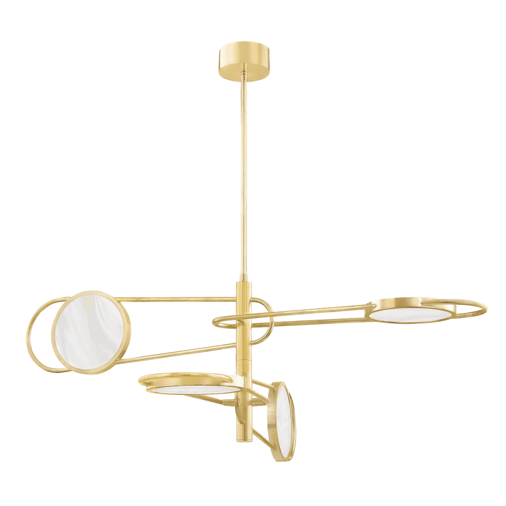 Hudson Valley Jervis 4 Light Pendant - Aged Brass