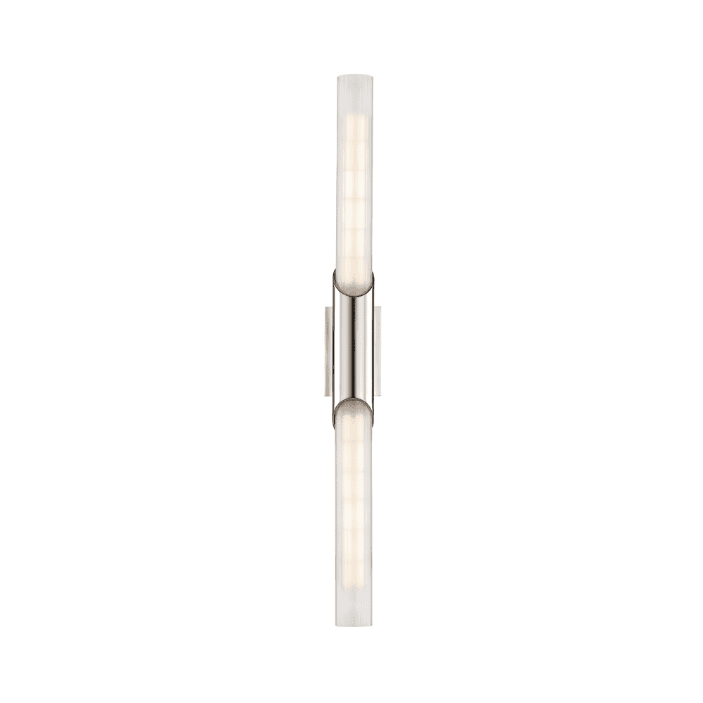 Hudson Valley Pylon 2 Light Wall Sconce Light - Polished Nickel