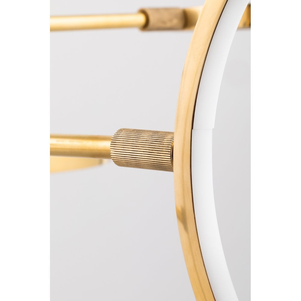 Hudson Valley Saturn 6 Light LED Chandelier - Aged Brass