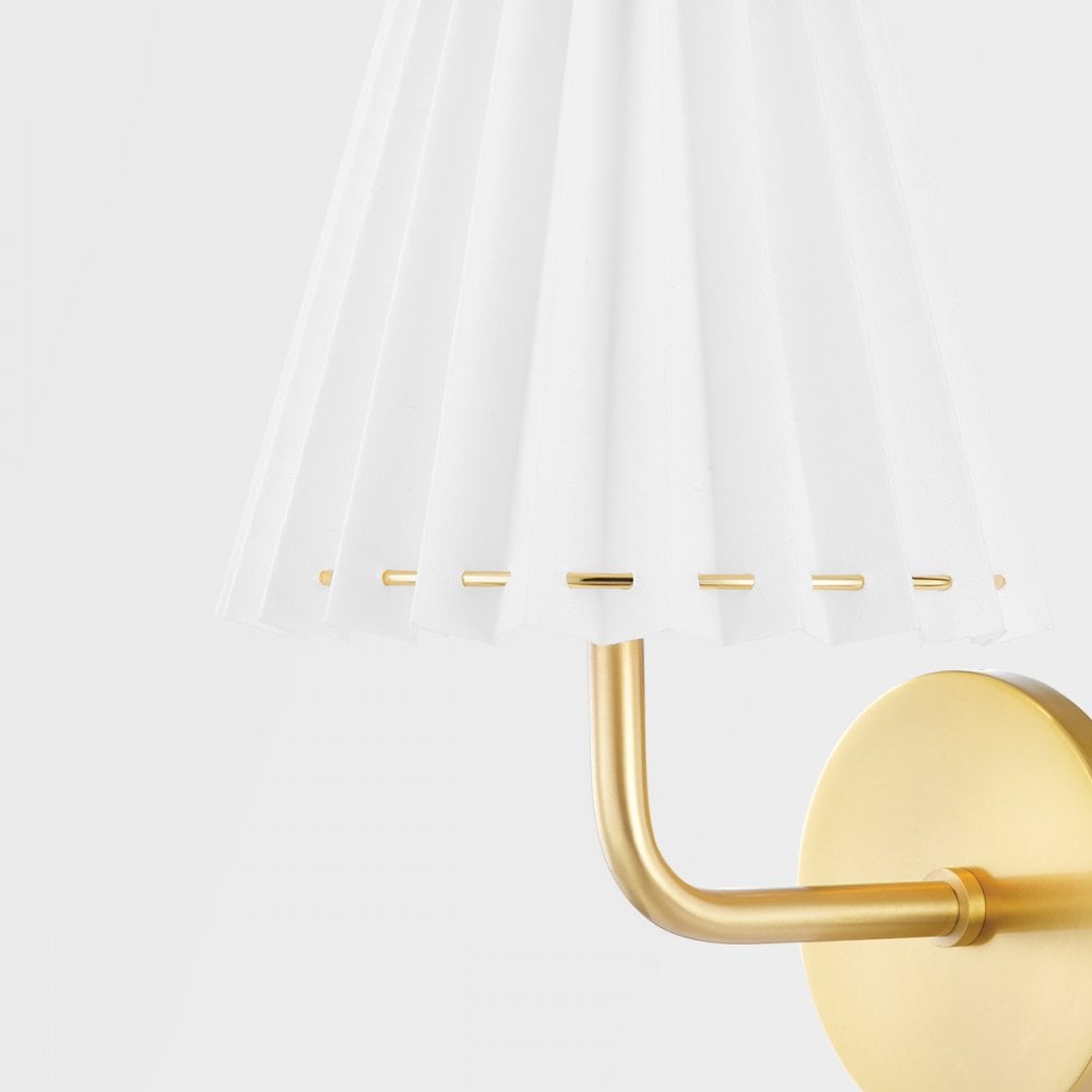 Mitzi Demi 1 Light Curved Wall Sconce Light - Aged Brass