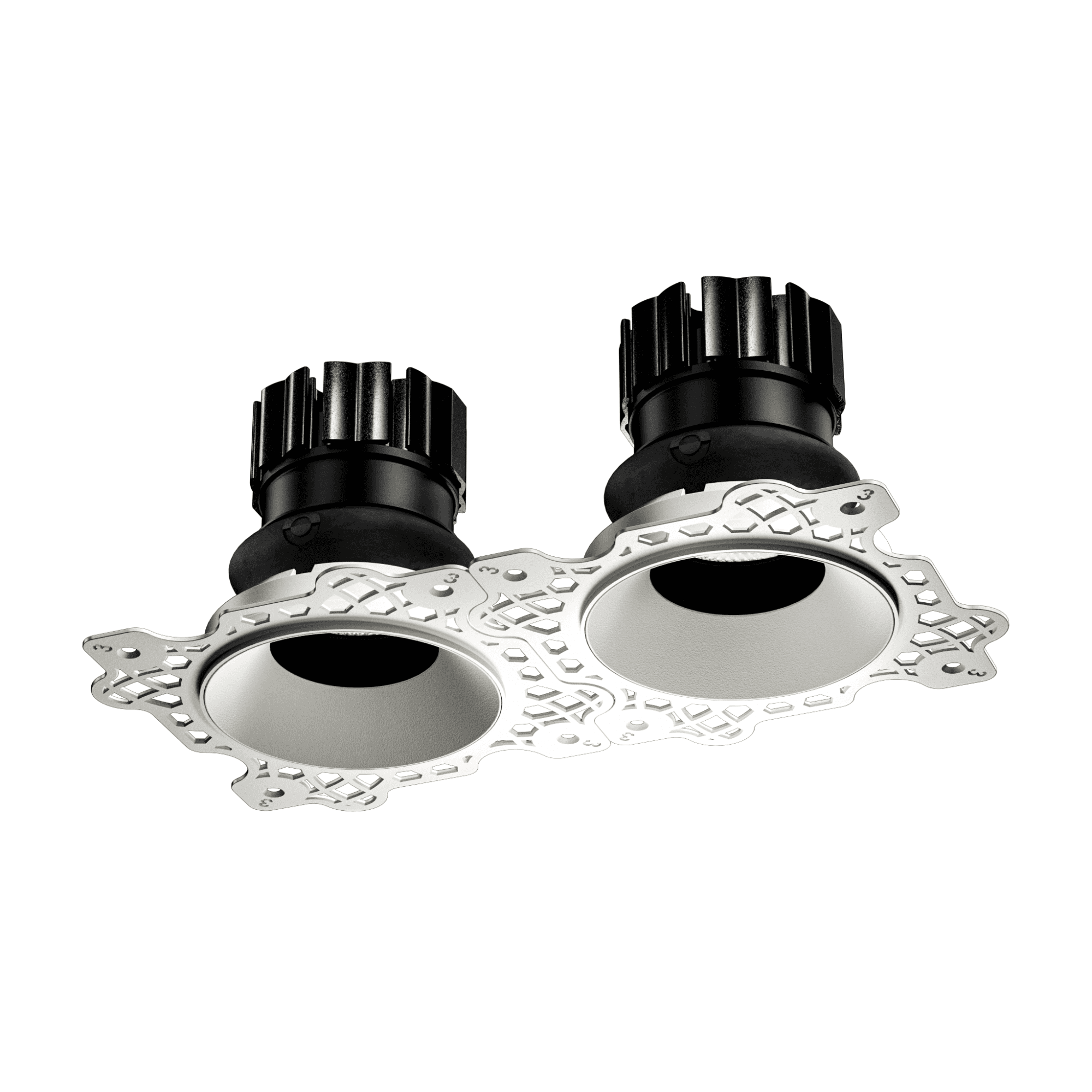 Orluna Fade Twin Adjustable Architectural Downlight - Trimless Low Glare