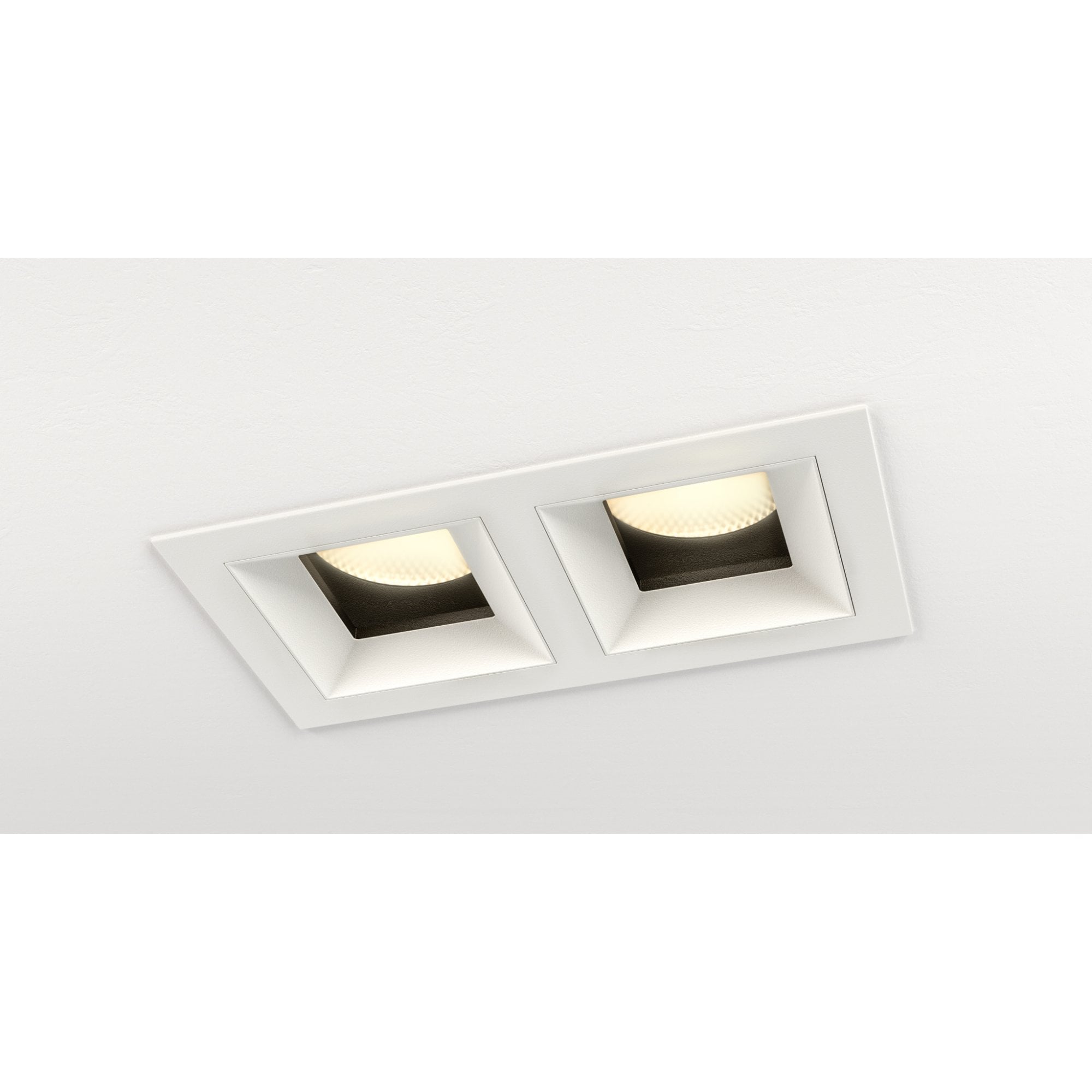 Orluna Riva Twin Adjustable Square Downlight - All White