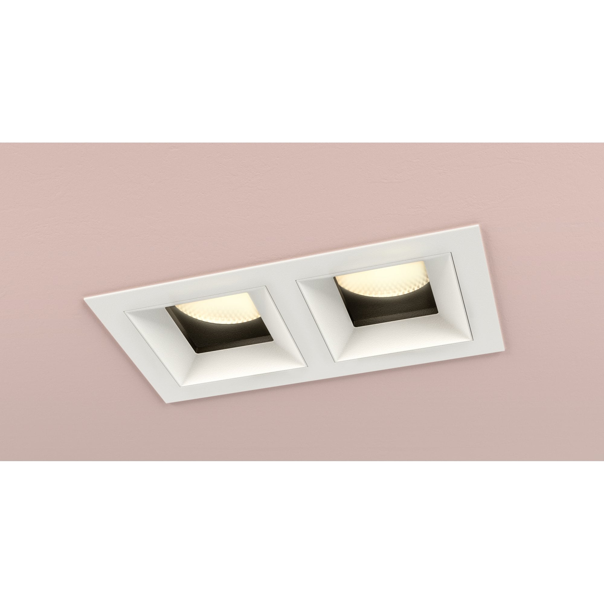 Orluna Riva Twin Adjustable Square Downlight - All White