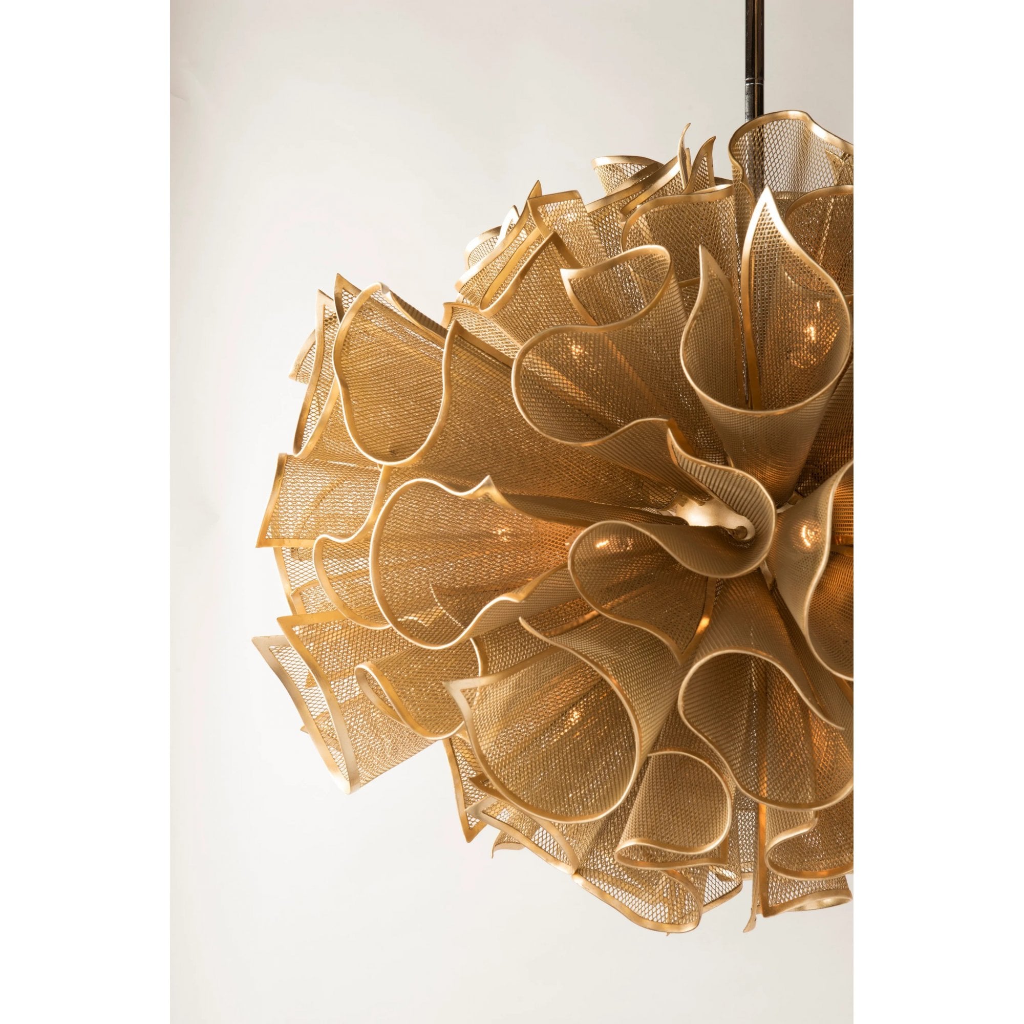 Corbett Pulse 12 Light Pendant Chandelier - Gold Leaf