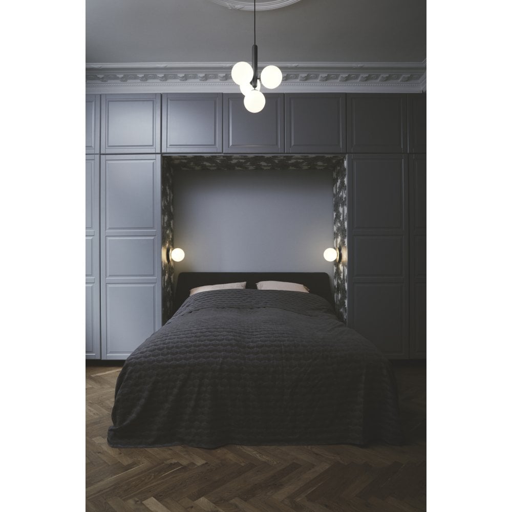 Nuura Miira 4 Light Chandelier - Rock Grey & Opal Glass