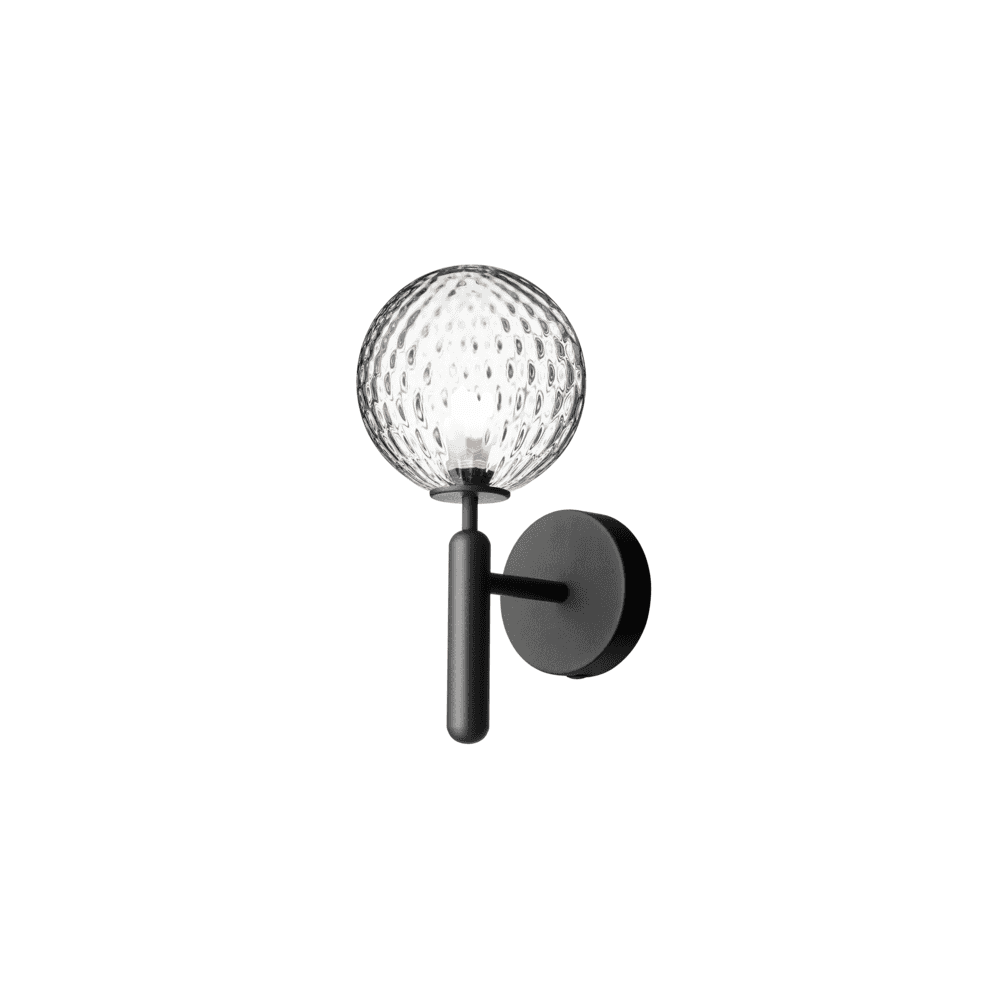 Nuura Miira Wall Light - Rock Grey & Optic Clear Glass
