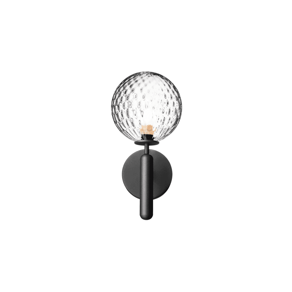 Nuura Miira Wall Light - Rock Grey & Optic Clear Glass
