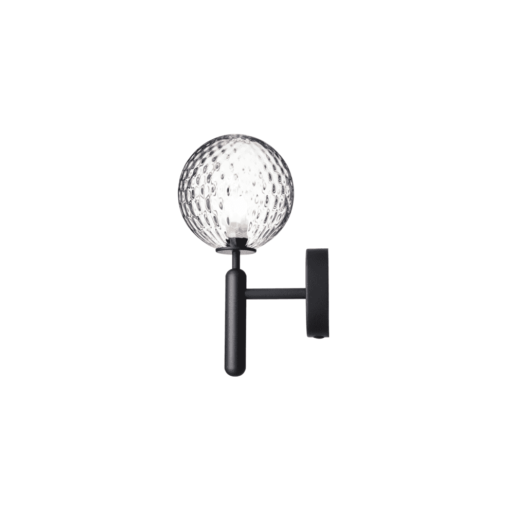 Nuura Miira Wall Light - Rock Grey & Optic Clear Glass