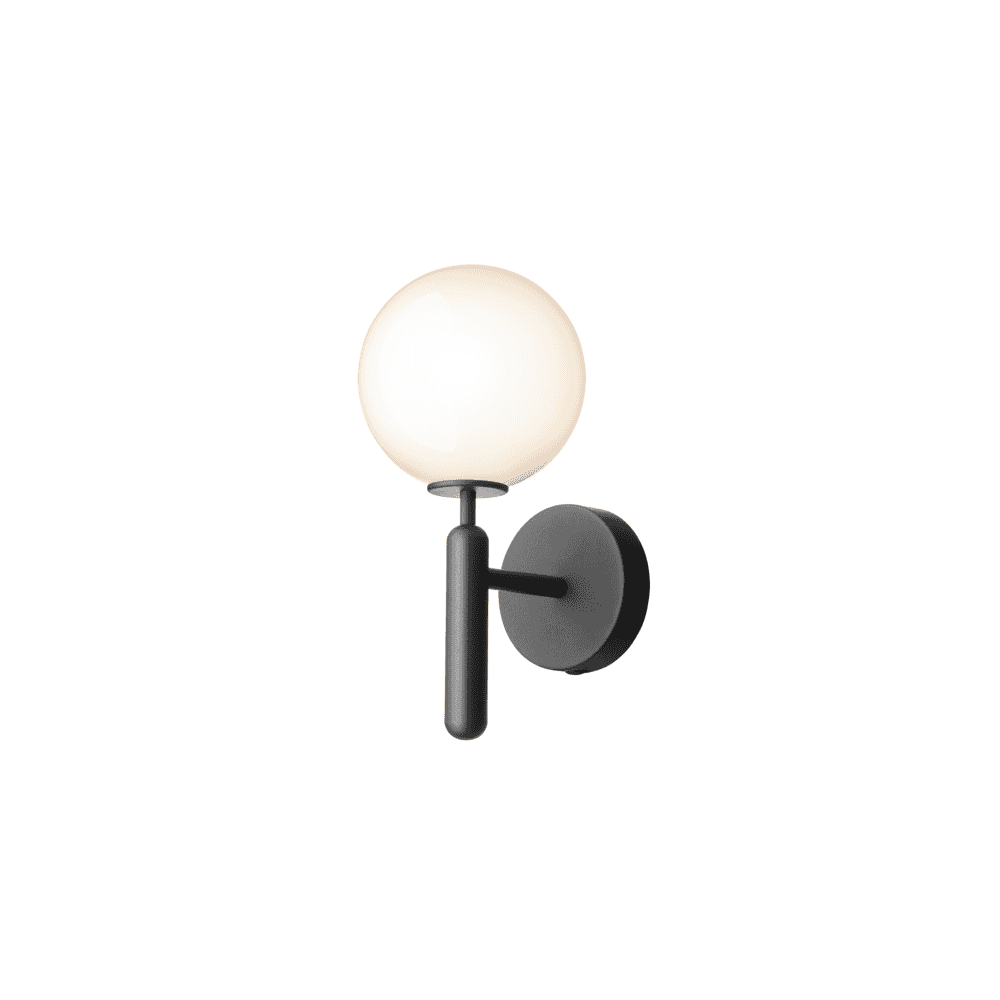 Nuura Miira Wall Light - Rock Grey & Opal Glass