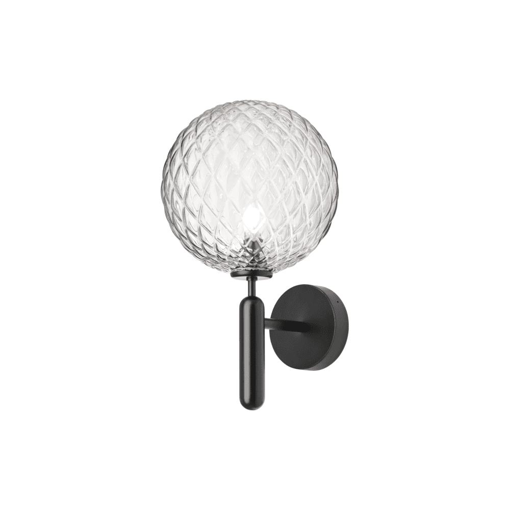 Nuura Miira Outdoor Wall Light - Black & Optic Clear Glass
