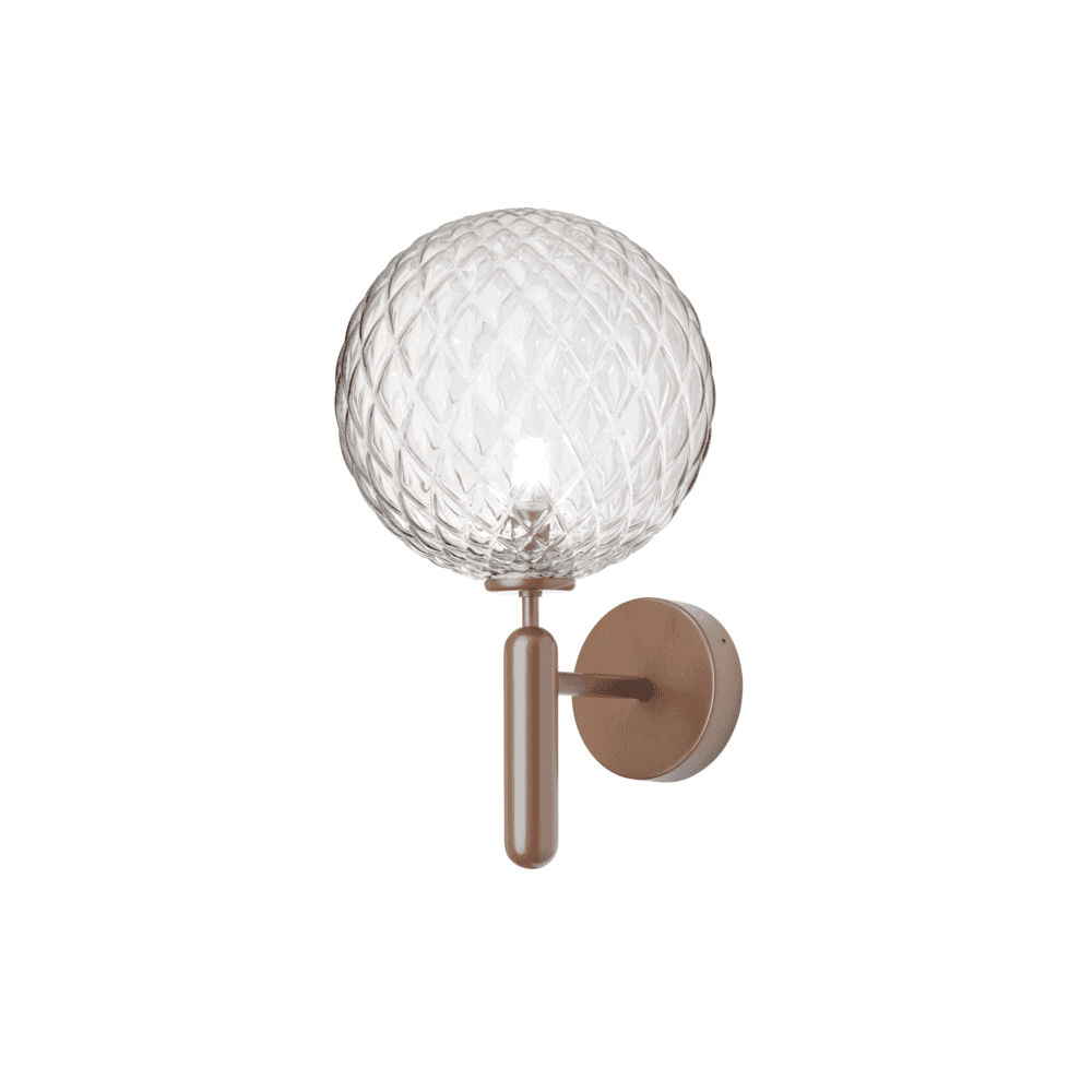 Nuura Miira Outdoor Wall Light - Dark Bronze & Optic Clear Glass