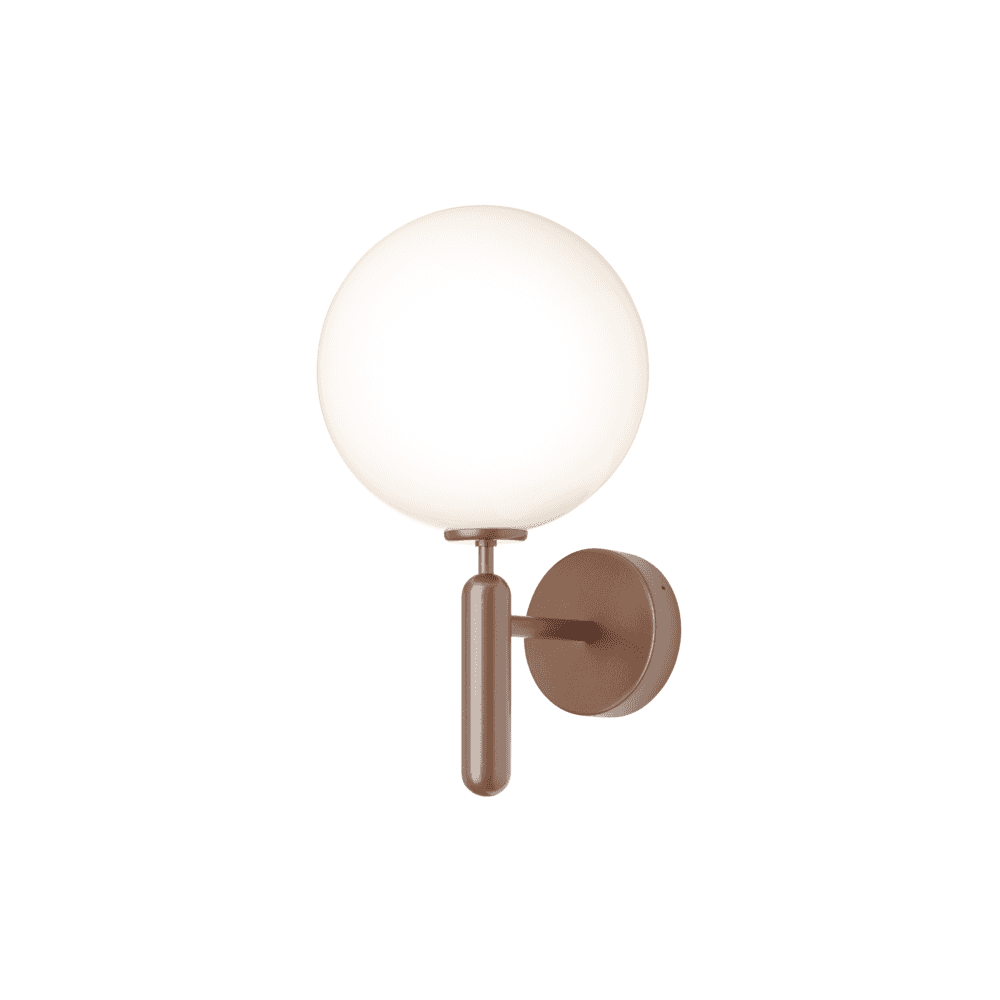 Nuura Miira Outdoor Wall Light - Dark Bronze & Opal Glass