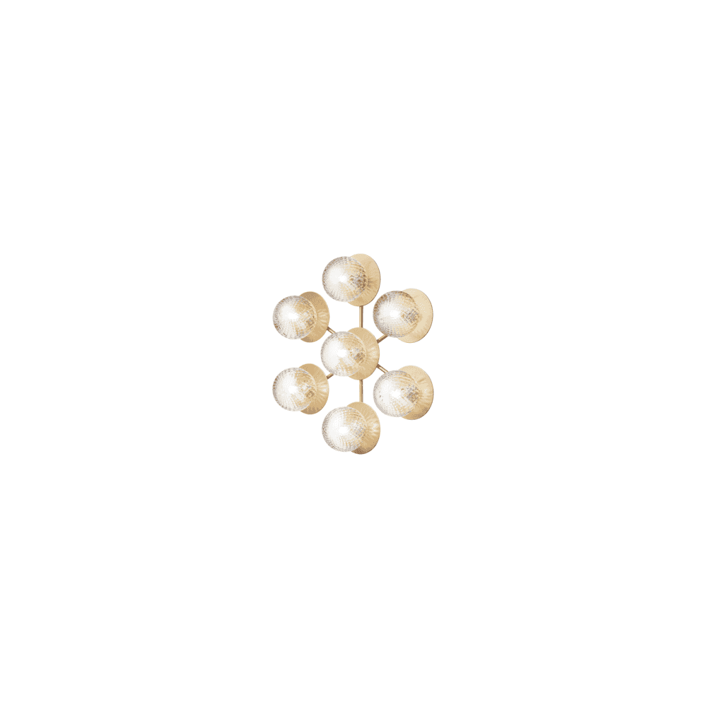 Nuura Liila Star Wall/Flush Light - Nordic Gold & Optic Clear Glass