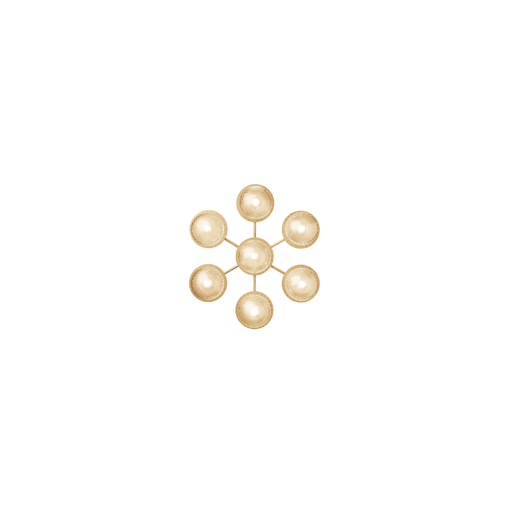 Nuura Liila Star Wall/Flush Light - Nordic Gold & Optic Clear Glass