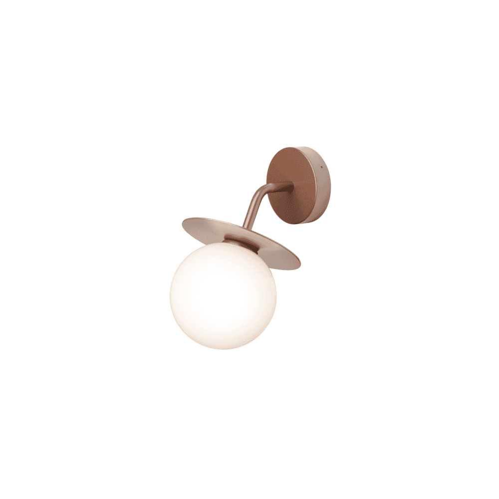 Nuura Liila Outdoor Wall Light - Dark Bronze & Opal Glass