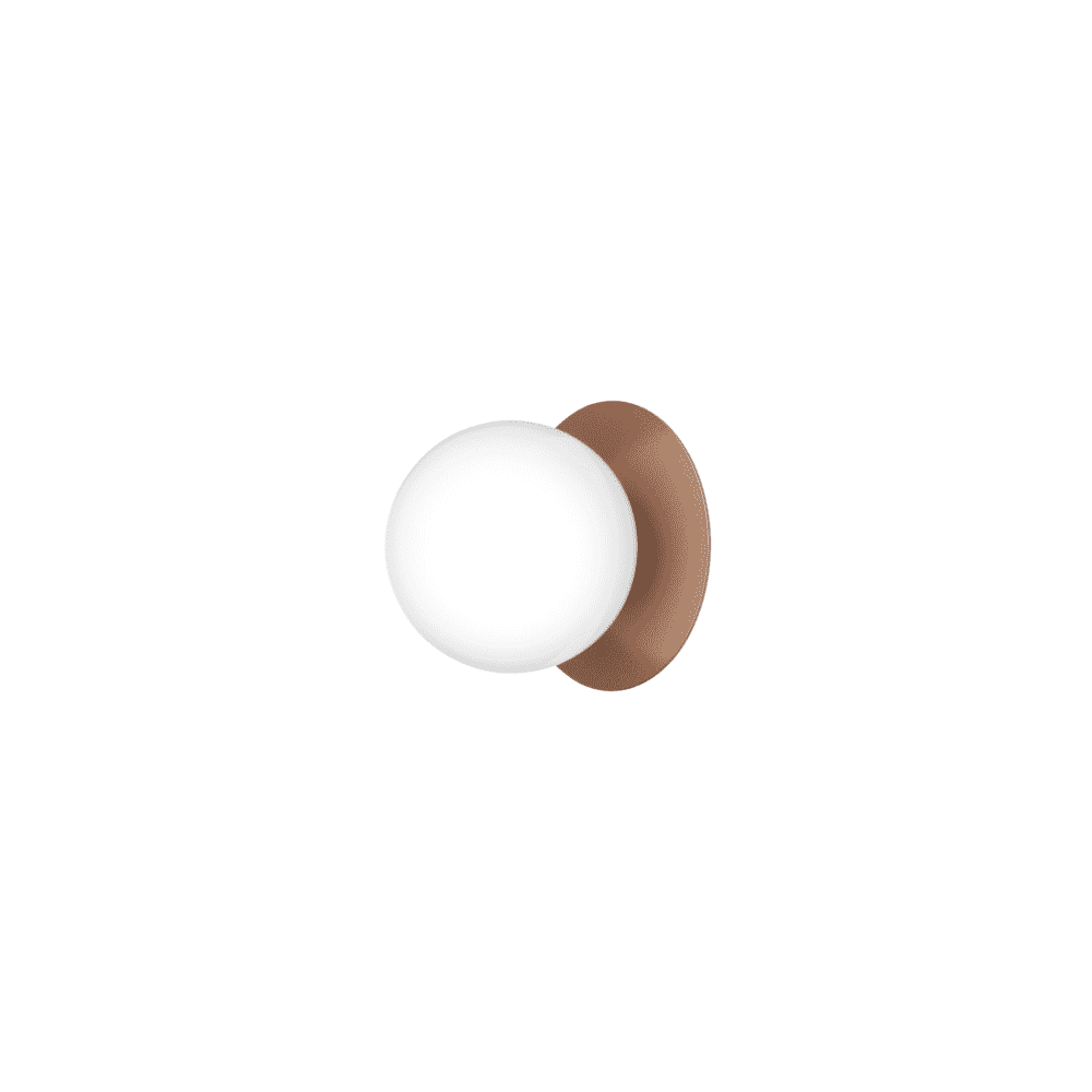 Nuura Liila 1 Light Outdoor Wall/Flush Light - Dark Bronze & Opal Glass