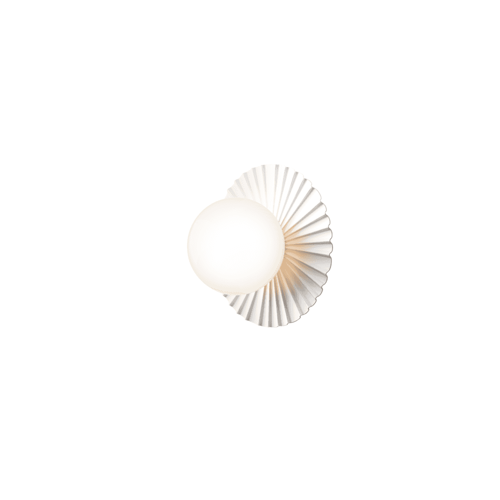 Nuura Liila Muuse Small IP44 Wall/Flush Light - White & Opal Glass