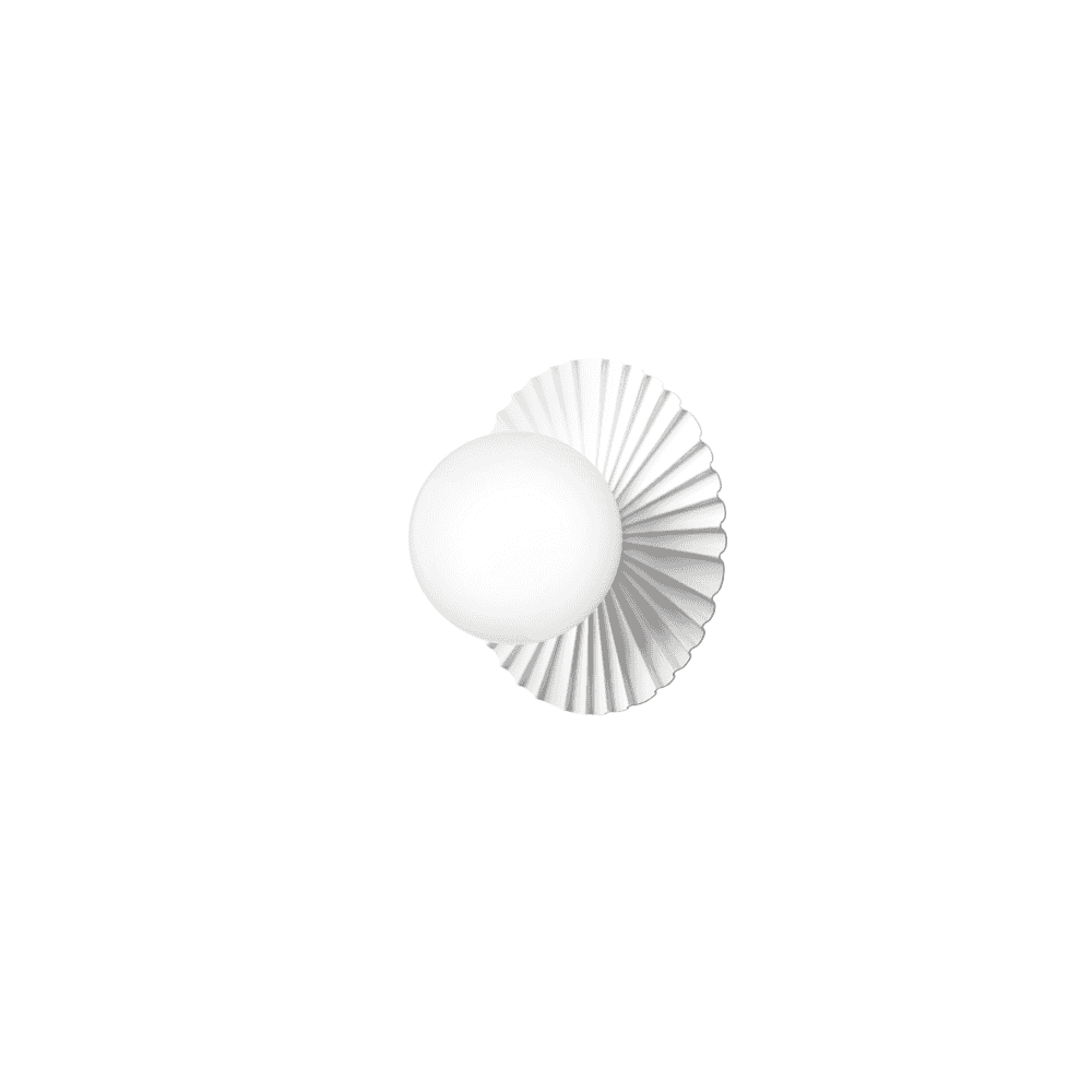 Nuura Liila Muuse Small IP44 Wall/Flush Light - White & Opal Glass