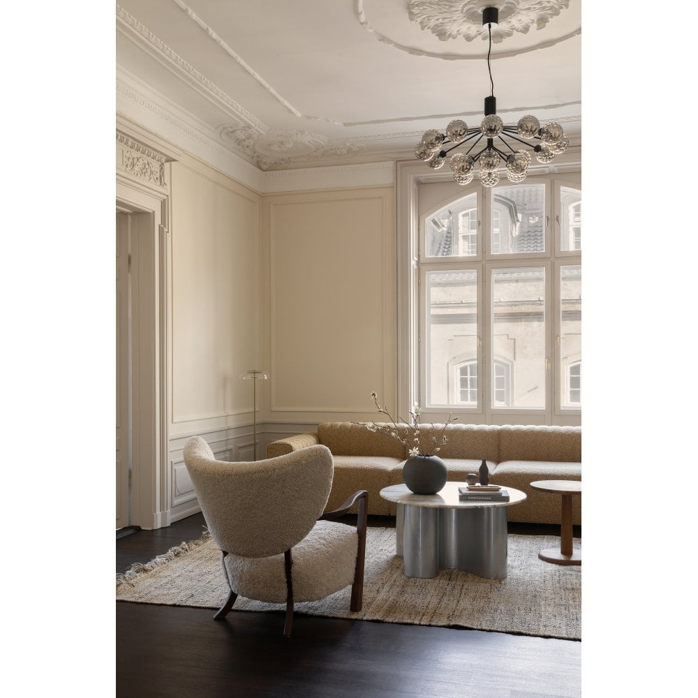 Nuura Apiales 18 Light Chandelier - Satin Black & Optic Smoked Glass