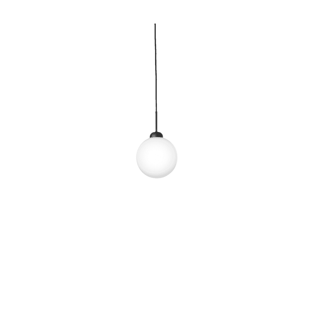 Nuura Apiales 1 Large Light Pendant - Satin Black & Opal Glass
