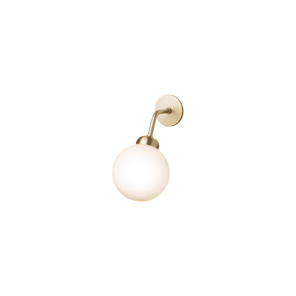 Nuura Apiales Hard-Wired Wall Light - Brushed Brass & Opal  Glass