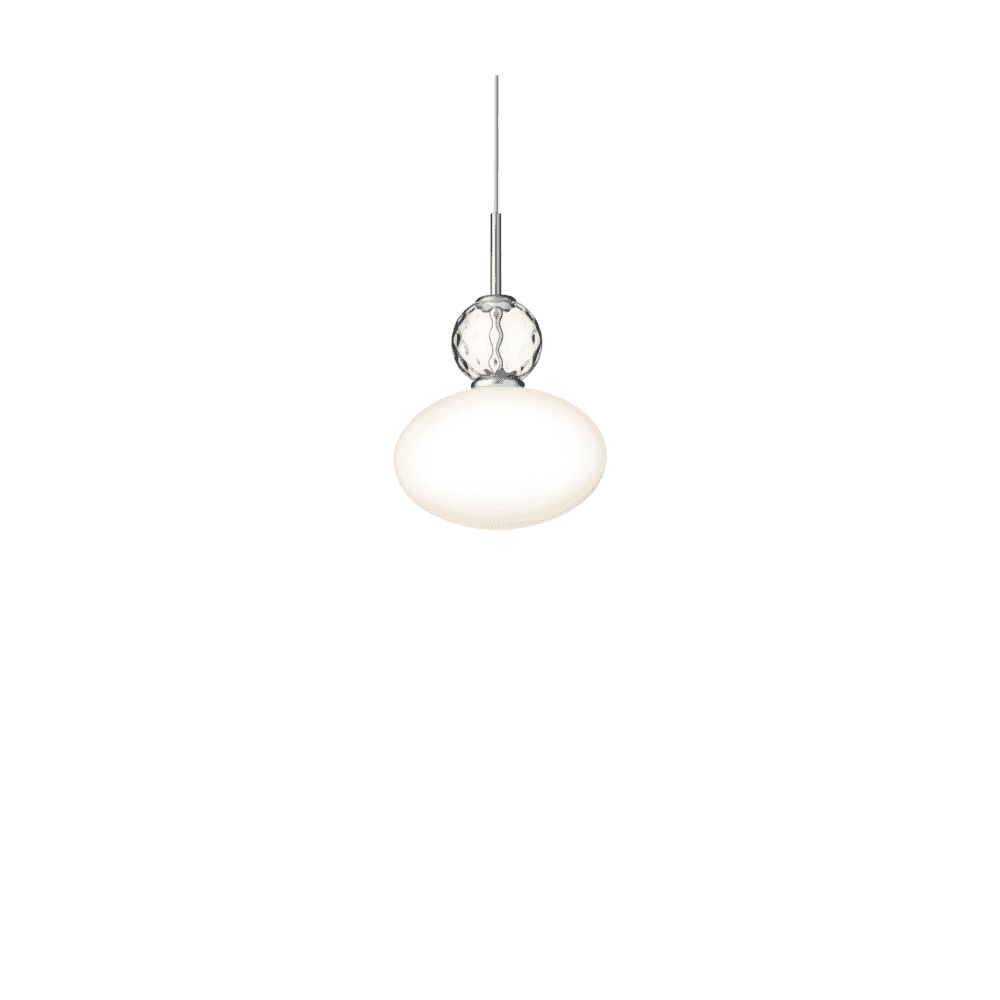 Nuura Rizzatto 32 Pendant - Satin Silver & Opal Glass