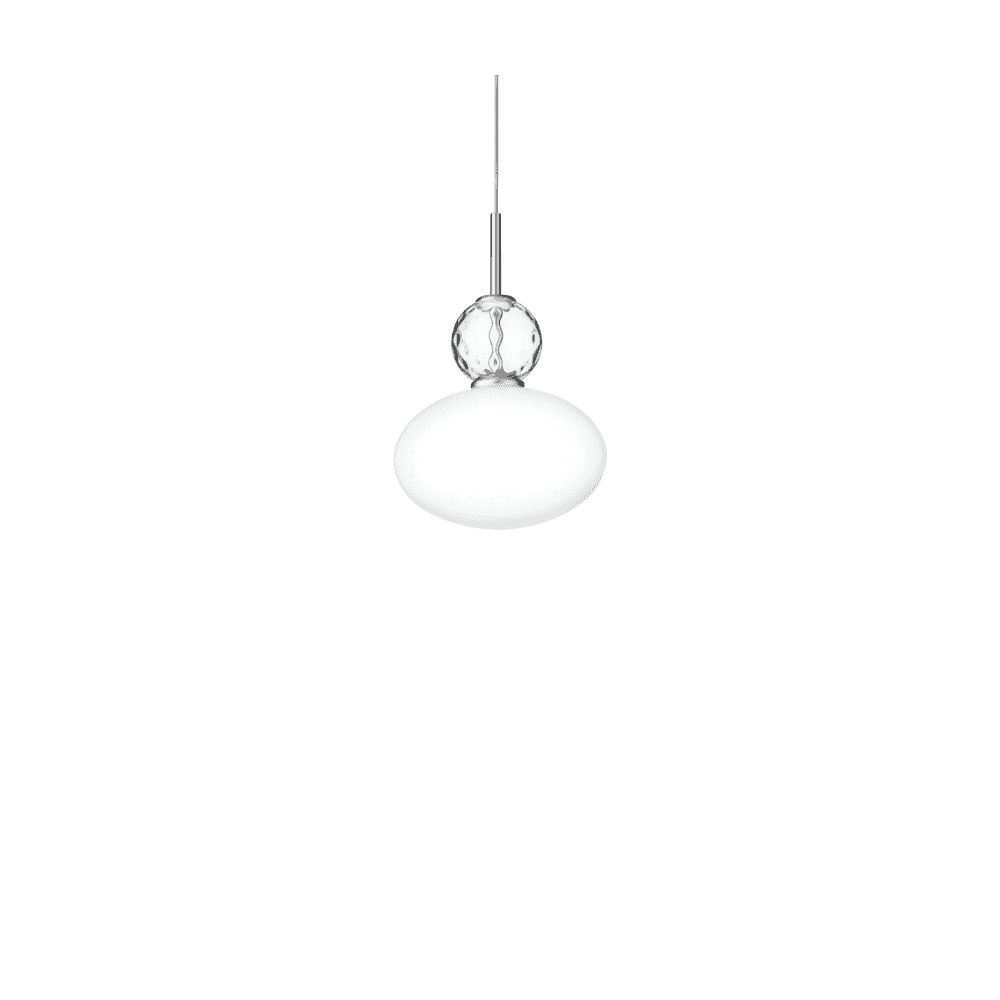 Nuura Rizzatto 32 Pendant - Satin Silver & Opal Glass