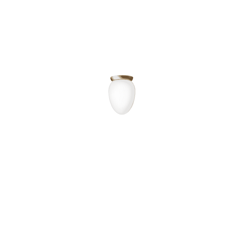 Nuura Rizzatto 171 Flush Light - Satin Brass & Opal Glass