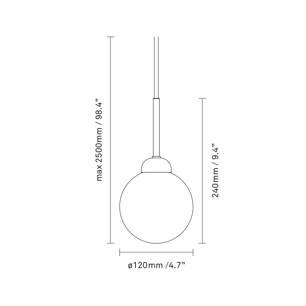 Nuura Apiales 1 Light Pendant - Brushed Brass & Opal Glass