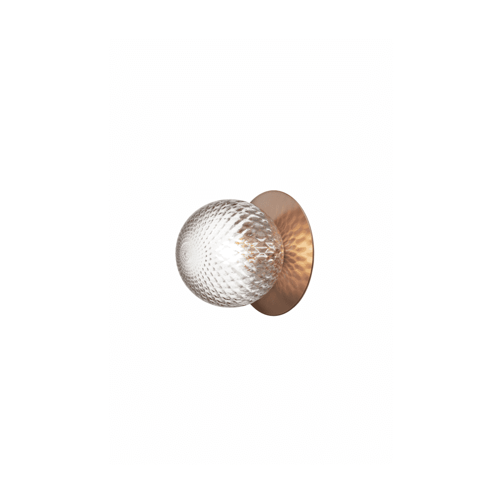Nuura Liila 1 Light Outdoor Wall/Flush Light - Dark Bronze & Optic Clear Glass